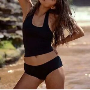 NWT Ziah x Free People Twisted Side Bikini Bottoms Black 12